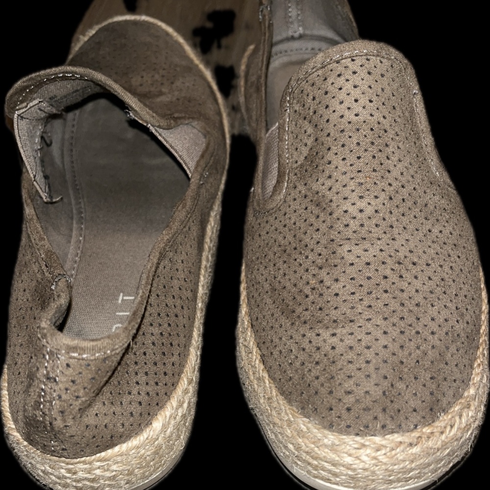 Esprit Slip-on Espadrille Flats Women's Shoes taupe Size 8M